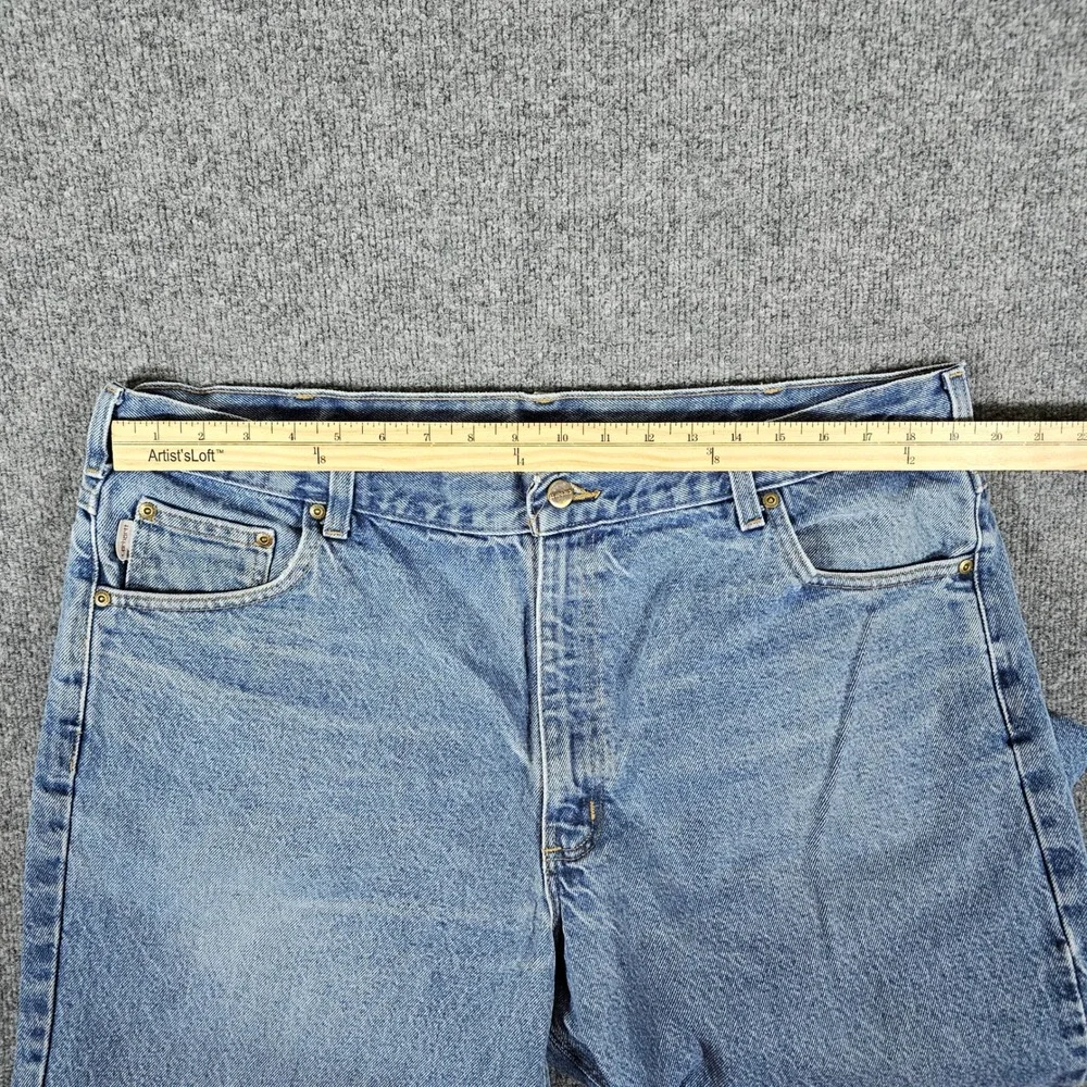 Y2K Baggy Carhartt Denim Jeans Light Wash Tagged Size 42x30 Actual 38x29